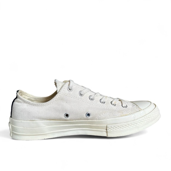 Comme des Garcon CDG Converse Chuck Taylor All-Star Low White Mens 8, Womens 10 - Picture 8 of 12